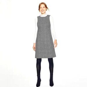 BODEN Rosie British Tweed Dress 4P - Navy Blue & Ivory